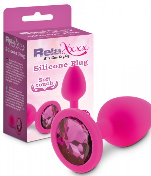 RelaXxxx Silikon Anal Plug Plug Pink / Pink Größe Mittel