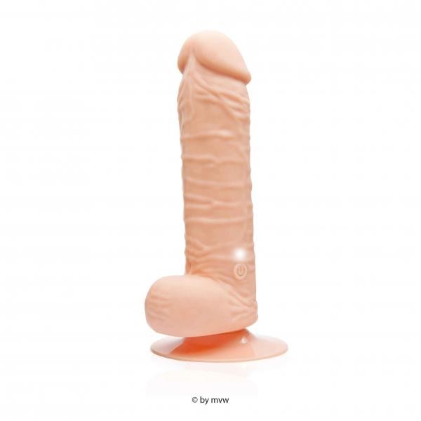 One Touch Silicone Cordless Vibrating Dong ca. 18 cm Flesh