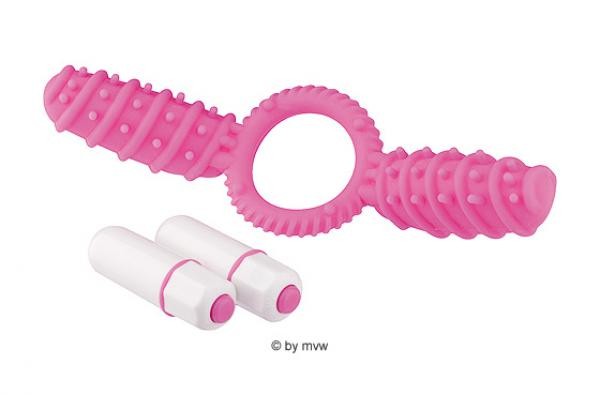 Clitoral Commander Vibrating Silicone Penisring Pink