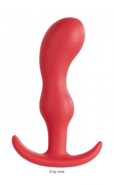 Smiling ButtPlug Silicone ca.11 cm red