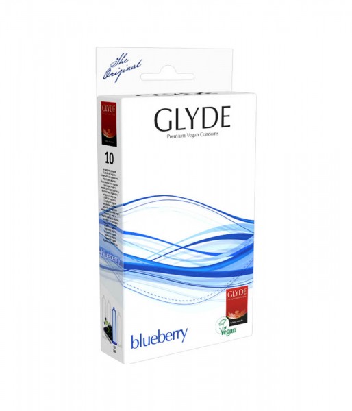 Glyde Kondome Vegan Blueberry 10er Box-Copy
