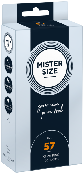 MISTER SIZE - pure feel - 57 mm (10 Kondome)
