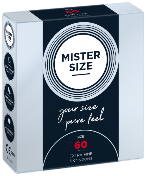 MISTER SIZE - pure feel - 60 mm (3 Kondome)