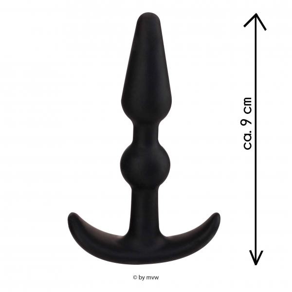 Smiling ButtPlug Silicone black 8.90cm