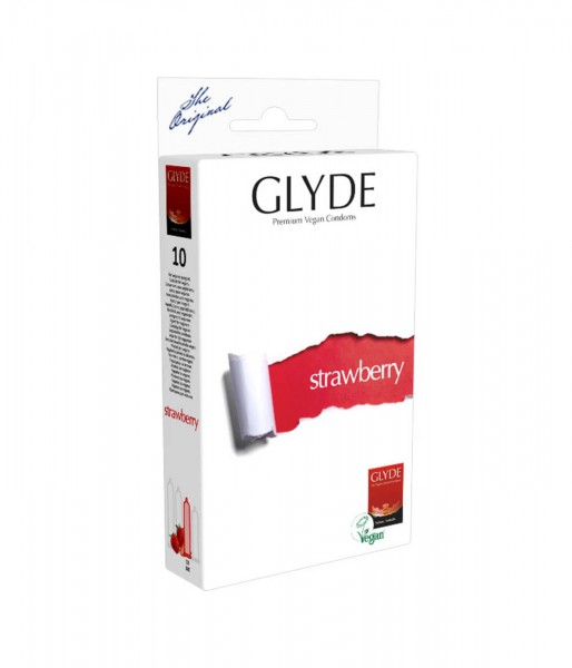 Glyde Kondome Vegan Strawberry 10er Box