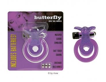Butterfly Cock / Ball Ring Purple