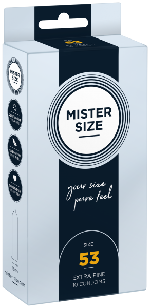 MISTER SIZE - pure feel - 53 mm (10 Kondome)