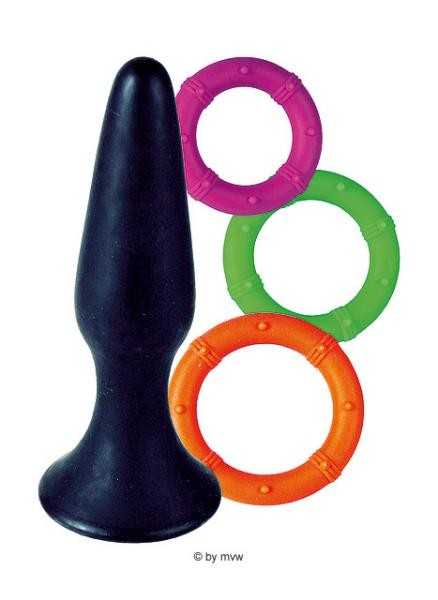 Pash Playful Toy of Love Silicone ButtPlug and Rings