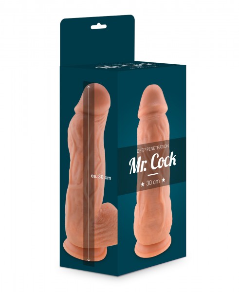 Mr. Cock XXL Dildo 30 cm Hautfraben mit starkem Saugfuss
