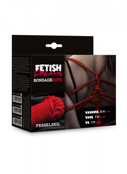 Fetish Dreams Bondage Rope Fessel Seil 5 meter Rot