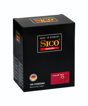 Sico Kondome Rot mit Erdbeeraroma 100 stück