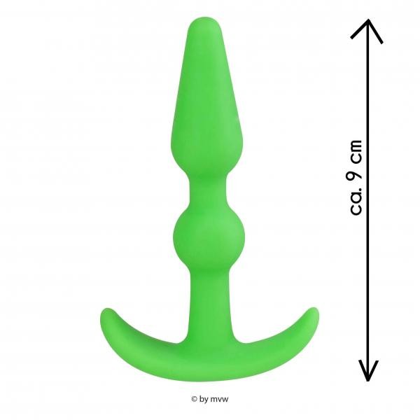 Smiling ButtPlug Silicone green 8.90cm