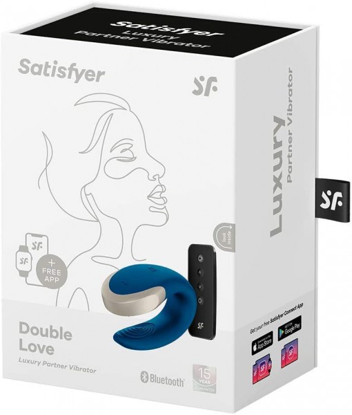 Satisfyer Double Lovem Luxury partner Vibrator blau
